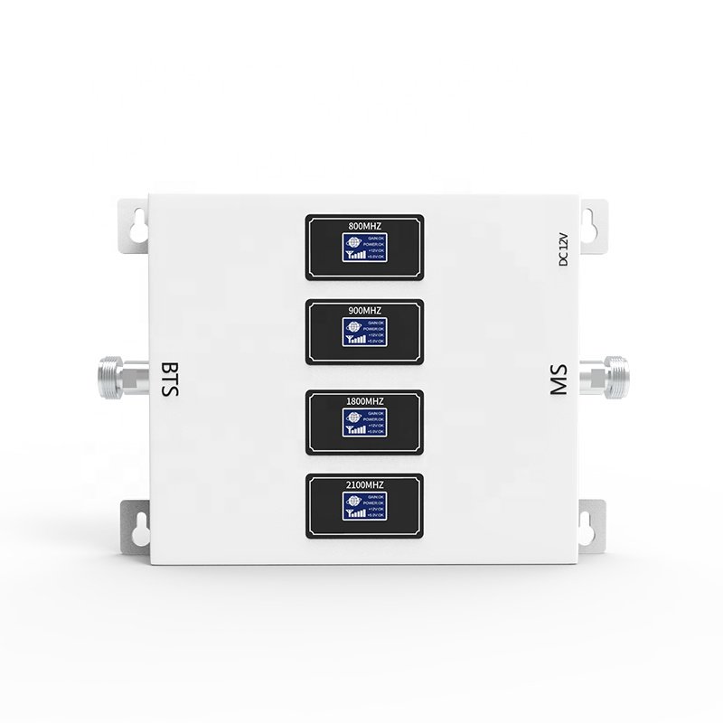 Goboost amplifiers 2g 3g 4g 4 band repeater 800 900 1800 2100 cellular signal booster 20dbm amplifier